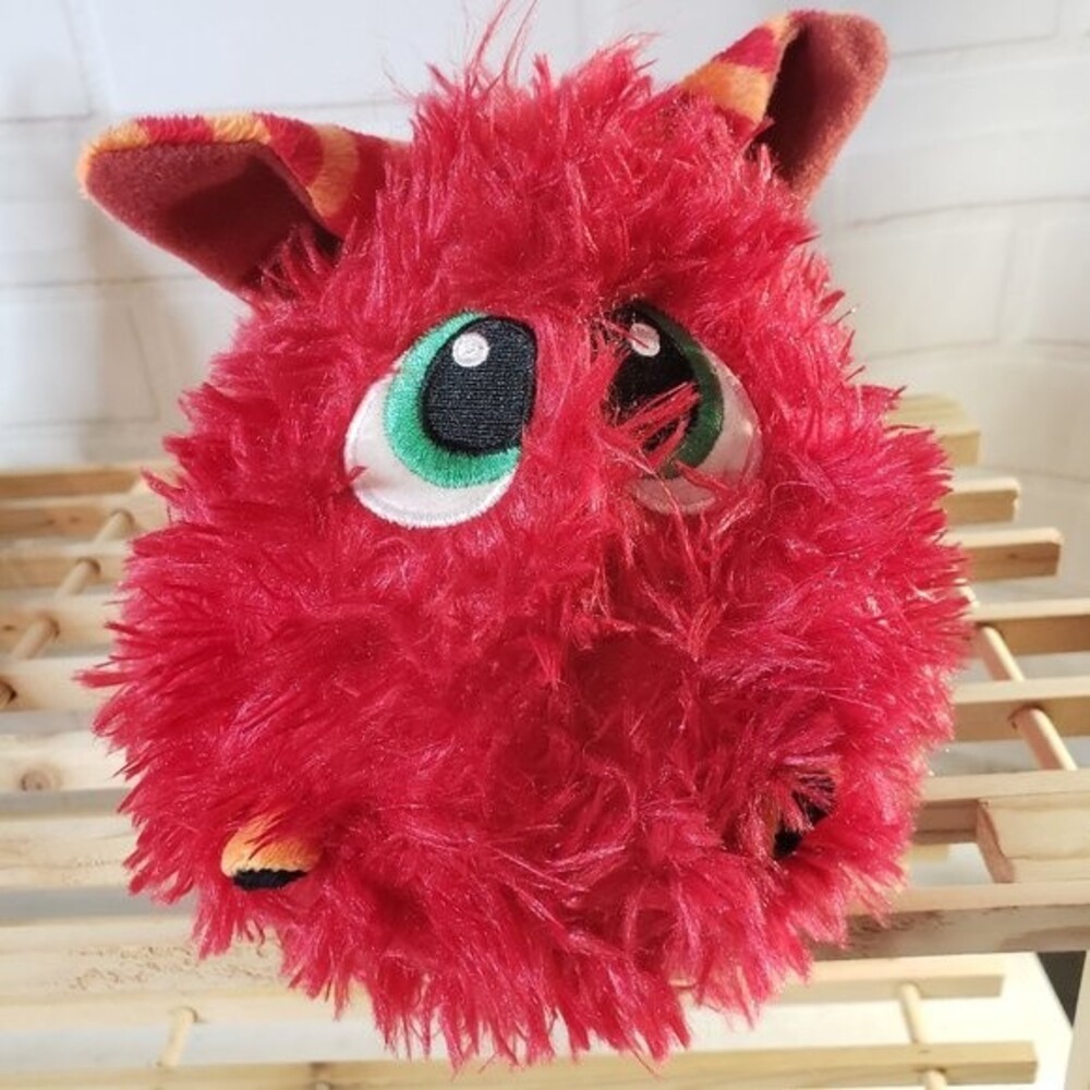 Stuffies Baby Blaze Red Dragon Plush Zipper Mouth Magnetic Feet 11"